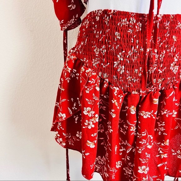 NWT Zaful Off Shoulder Cinched Floral Set - Picture 3 of 13